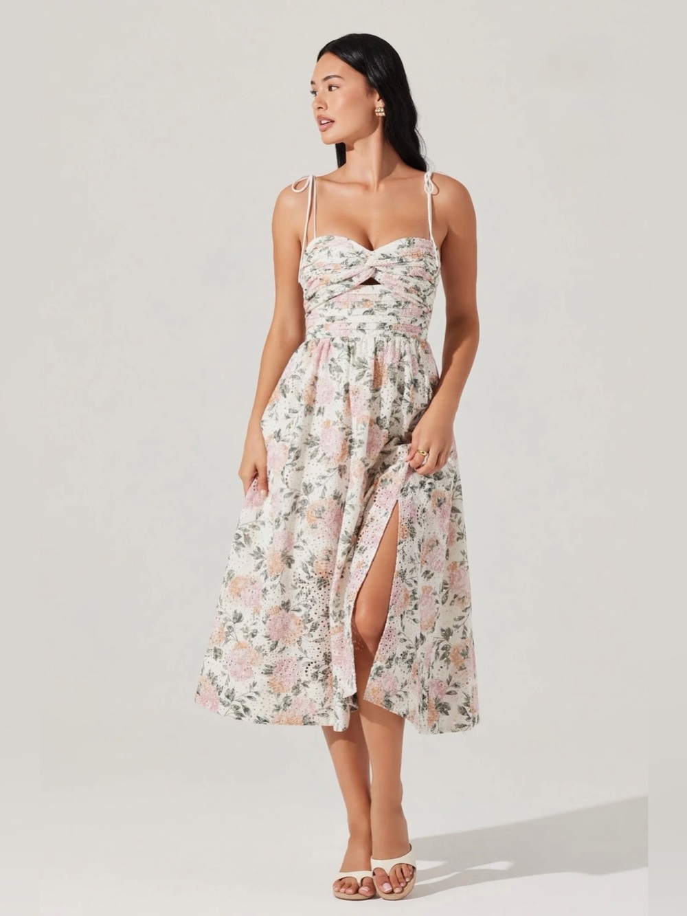 ASTR the Label Sariah Dress in Dusty Pink Floral